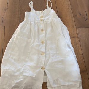 Zara white linen dress